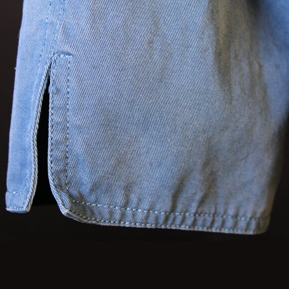 Blue Acorn Jacket with Mandarin/Nehru Collar, Size Medium - Picture 7 of 11